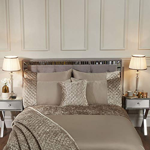 Emma Barclay Glamour - Quilted Sequin Velvet Duvet Set in Mink - Single Bed