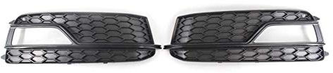 GSRECY Für A5 S-Line S5 2013-2016 Frontstoßstange Nebelscheinwerfer Grill Kühlergrillabdeckung Verkleidungspaar (schwarze Verkleidung)
