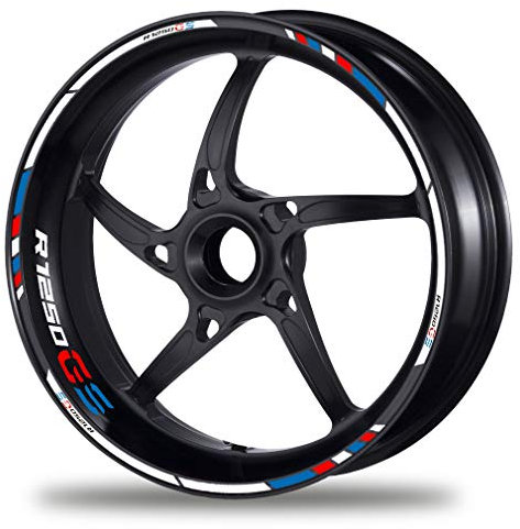 FELGENRANDAUFKLEBER passend für BMW R 1250 GS Moto GP Style Felgenaufkleber (Motiv 9)