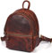 Corno d´Oro Premium Rucksack Damen Leder Klein I Handmade Lederrucksack Vintage Mini Elegant I City Backpack Daypack Braun