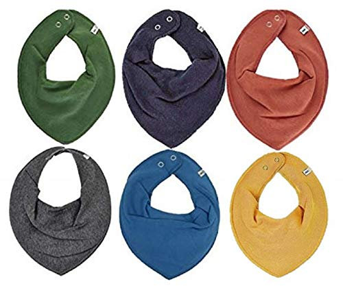 Pippi 6er Pack Baby Jungen Halstuch, One Size (Blau/Grün/Braun)
