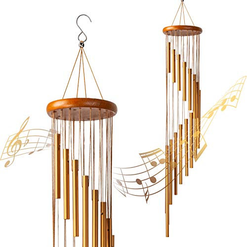 Carillon à Vent Extérieur, 90cm Carillon Éolien avec 18 Tube en Alliage D'aluminium,36 Carillon de Vent Carillon Mobile à Vent Exterieur Eolienne Décoration Jardin Maison Porche Patio Cour Balcon