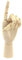 MIK funshopping Handmodell Modellhand aus Holz mit gegliederten, flexiblen Fingern, Dekohand Holzhand zur Schmuckaufbewahrung, Schmuckhalter (25cm hoch, Blanko Holz)