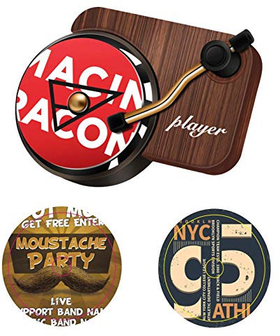 Bebester Essential Oil Air Freshener Diffuser, Aromatherapy Vent Clip, Record Player Car Decoration
