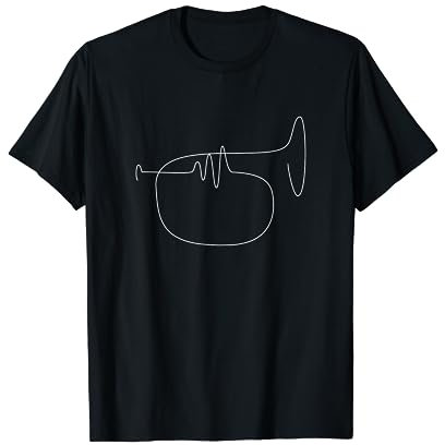 Lineart Flügelhorn, abstrakte Kunst, gezeichnet Trompete T-Shirt
