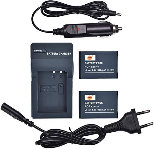 DSTE BXM-10 batteria agli ioni di litio (confezione da 2) e DC175E caricatore compatibile con XiaoYi YI-M1 Mirrorless