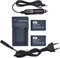 DSTE BXM-10 batteria agli ioni di litio (confezione da 2) e DC175E caricatore compatibile con XiaoYi YI-M1 Mirrorless