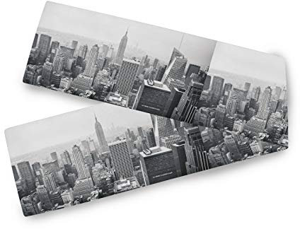 HMZXZ Tischläufer New York City Schwarz and Weiß Table Runner Tischdecke Deckel für Hochzeit Party Familie Küche Decor, 13x70 inch