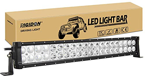 RIGIDON 22 Zoll 55cm 120W Led lichtleiste kfz, 12V 24V Wasserdicht außen Offroad beleuchtung Led bar für Auto SUV, LKW 4x4, Fahrzeuge, 6000K led nebelscheinwerfer, spot strahler flutstrahler combo