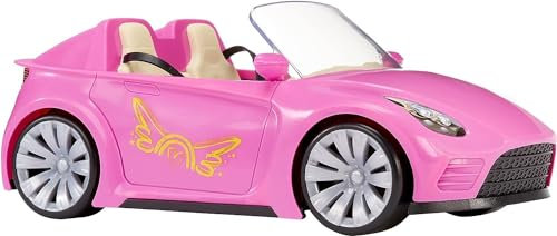 MGA's Dream Ella Car Cruiser - Jouet pour Enfants - Décapotable - Convient à Deux Poupées Mannequins de 29 cm - Ceintures de Sécurité, Miroirs et Roues Mobiles - pour Enfants de 3+ Ans, Rose