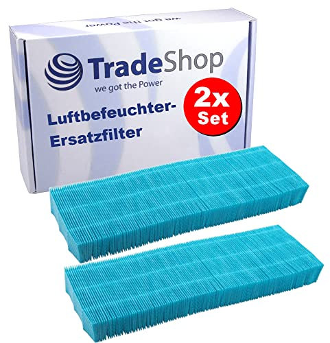 2x Trade-Shop Luftbefeuchter Ersatzfilter Luftfilter für Leifheit Luftbefeuchter Airfresh Hygro 500 / angenehme Luftbefeuchtung, einfach austauschbar