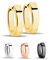 Treuheld® | Schmale Creolen/Ohrringe aus 925 Sterling Silber | 2,5mm x 13mm | Gold | Klappcreolen | Set/Paar Ohrstecker mit Klappverschluss