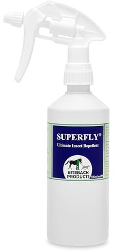 Biteback Products 'SuperFly'™ Insect Midge Crab Fly Horse Fly Repellent - Powerful Icaridin & Picaridin Formula with Soothing Lavandin - Ultimate Horse Fly Spray - 500ml
