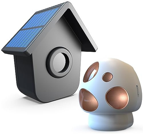 HTZSAFE Solar-Auffahrtsalarm mit Einer Reichweite von 1/2 Meilen – wetterfester, kabelloser Bewegungssensor und Detektor für den Außenbereich, 1 Empfänger + 1 Sensoren