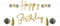 Folat 68482 Buchstaben Girlanden Golden Dawn - Dekoration Zimmer Deko, Banner, Flagge und Wimpel für Geburtstag Party Feier Jubiläum