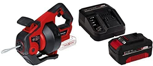 Einhell Akku-Rohrreiniger TE-DA 18/760 Li Kit Power X-Change (18 V, Li-Ion, 7,6 m lange Reinigungsspirale, geeignet für Rohrdurchmesser 16-55 mm, inkl. 4 Ah Akku und Ladegerät)