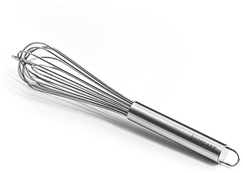 Forgast Fouet en Acier Inoxydable | Longueur 30 cm | Ballon | Argenté