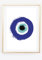 Din A4 Kunstdruck ohne Rahmen - Nazar Auge - Blaues Auge - Böser Blick - Auge der Fatima -Türkisches Auge - Mohammed - Aquarell Malerei - Bild Druck Poster