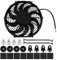DOCAS 12 pollici 12 V 80 W Ventola di raffreddamento per auto, Raffreddatore Aria Motore Ventilatore universale, con 10 lame curve per auto, campeggio, auto, con kit di montaggio