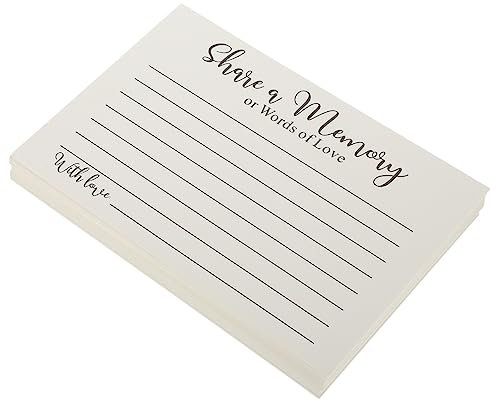 STOBOK Share A Memory Card 50 Sheets Accessories Memorial Cards Small Memorial Cards Envelope Card Small Funeral Cards for Memory Paper Celebration Supplies Share a Memory Cards