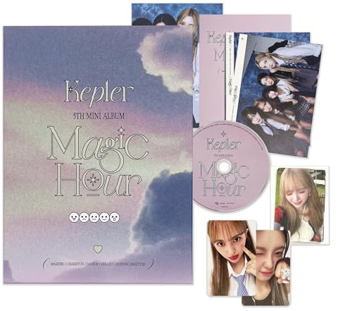 WAKEONE Ent. - Kep1er - 5th Mini Album [Magic Hour] (Unit Ver. - Tape Ver.) Out Box + Postcard + Lyric Book + CD-R + Photo Card + Folded Poster + 2 Pin Badges