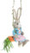 HOLIDYOYO Osterdekoration Hase Auf Karotte Schaukel Strohkaninchen-Statue Hängende Osterhasen-Figur Für Zuhause Drinnen Und Draußen Bauernhaus Frühlingsdekoration A