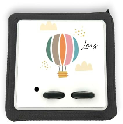 MilaBoo® laminierte Schutzfolie für Toniebox personalisiert I passgenau und selbstklebend auf hochwertiges Vinyl I optional mit Schutz für die Ladestation (Heißluftballon)