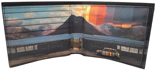 Paul Smith Portefeuille pour pièces de Monnaie et Billets Mini Mountain pour Homme en Cuir Noir
