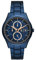 Armani Exchange orologio per uomo, movimento cronografo e cassa orologio per 42 mm con cinturino in acciaio inossiorologio perbile, pelle o silicone, Blu e oro rosa