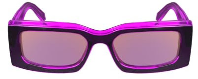 CALVIN KLEIN JEANS Unisex Adult Sunglasses CKJ24604S - Grey/Fuchsia with Solid Pink Flash Lens