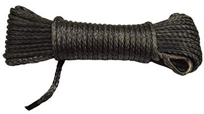 Grau 5mm * 15m Seil for ATV Winde, ATV Winch Line.ATV Winchkabel, Winde Seilverlängerung - Synthetisches Windenseil