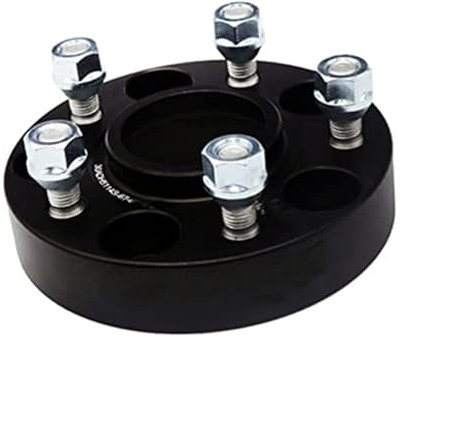 Pexorin Spurverbreiterungen 5x114,3 CB 66,1 mm Auto-Aluminium-Radverbreiterung Adapterflansch, for Renault, Megane Fluence Scenic Kadjar Separadores Verstellbare Spurverbreiterungen(Black 1 PIECE 25MM