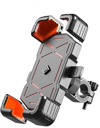 Porta Cellulare Moto per BMW C 650 Sport Highline LS 2018, 360º Rotazione Supporto Telefono Motociclo Antivibrante Porta Moto Regolabile Supporto Cellulare Moto,Orange-Handlebarstyle