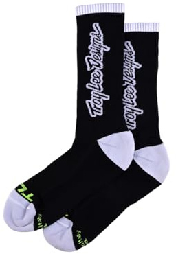 Troy Lee Designs Mens Performance Socks, Signature, Black, S/M, 853037002