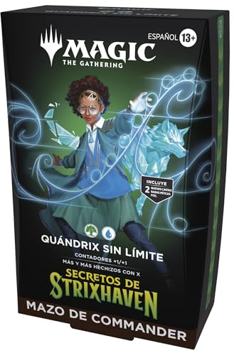 Mazo de Commander de Secretos de Strixhaven, de Magic: The Gathering - Quándrix sin límite (Versión en Español)
