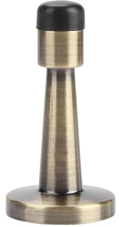 Dioche 100mm AntiZinc Alloy Doorstops | Rubber Doorstops | Noise Reduction | Suitable for Home, Hotel, and Office Use | Brown | 1 Piece per Pack (Alloy Door top Green Ancient Small Blister)