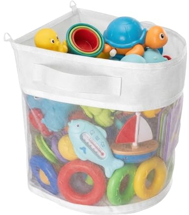 Gkhlg 1 Pack Bath Toy Net Anti Mould Large Capacity Bathroom Toy Storage with Mesh Design Bath Toy Holder for Kids Baby Bath Toys Organizer and Storage for Bathroom Shower