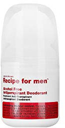 RECIPE FOR MEN Alkoholfreies Antitranspirant Deodorant - Langanhaltende Geruchskontrolle, nicht klebend, mit Shea Butter und Allantoin, hergestellt in Schweden, 60 ml