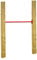 Loggyland Reckanlage, Turnreck, Reck, Metallreck, Kinderreckanlage (Kreuzpfosten-90cm, rot)