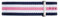 Daniel Wellington Classic Southampton, Blau-rosa-weiß/Silber Uhrenarmband, 18mm, NATO, für Damen und Herren