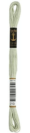Anchor Sticktwist 4635000-00213 pastellgrün Stickgarn, 100 % Baumwolle