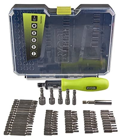 RYOBI Coffret Embouts de Vissage RAK59SD – 59 Pièces, Porte-Embout Magnétique, Boîtier Compact – Idéal Perçage et Vissage Multi-Matériaux – Compatible Perceuses/Visseuses