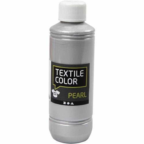 Peinture Textile Color, argent, nacré, 250ml