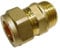 15mm Copper Compression to 1/2 Male Iron Thread Brass Straight Coupler Adaptor