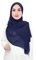 Lina & Lily Damen Hijab Kopftuch Schal mit Glitzer aus Premium Chiffon (Marineblau)