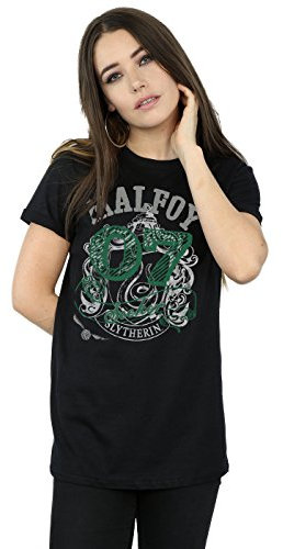 Harry Potter Damen Draco Malfoy Seeker T-Shirt Medium Schwarz