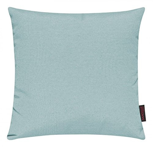 Magma Kissenhülle FINO - 40 x 40 cm - 2er Set - Hülle mit Reißverschluss - einfarbig - knitterarm und fest - waschbar, Farbe:Magma_Mint_031