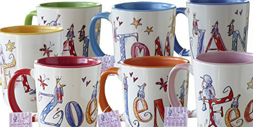 Kindertasse mit Namen, Keramiktasse, Rosirosinchen
