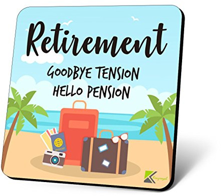 CS1027 Retirement Goodbye Tension Hello Pension Novelty Funny Coffee Tea Drink Christmas Gift Glossy MDF Wooden Coaster