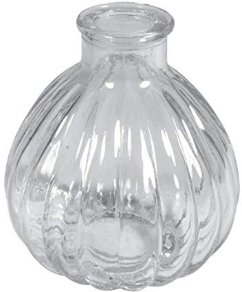 Rayher Hobby Rayher 46190000 Set Mini-Vasen bauchig, gerillt, 7cm Ø, sortiert, 8cm, 100ml, 2Stück